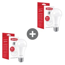 Набір LED ламп Maxus A60 12W нейтральне світло E27 (по 2 шт.) (2-LED-778)