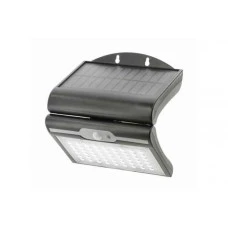 Прожектор GTV RAMOS, сонячна панель, датчик руху/сутiнкiв, 50W, IP44, 6400K, чорний (LD-RAMOS50W-CW-10)