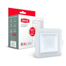 Розумний світильник MAXUS 3-step 12W IP44 (змінні яскравість і колір) квадрат