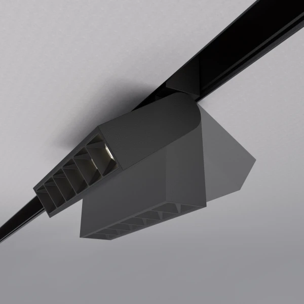 Магнитный трековый светильник поворотный черный OLEDIM OL110A 6W 3000K