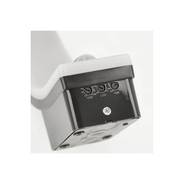 Світильник 20W GTV NICEA з датчиком руху, 4000K, IP65, DIM, чорний