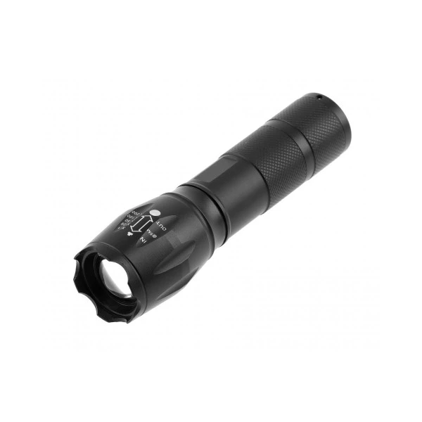 Ліхтарик кишеньковий GTV SOS Zoom на батарейках 3xAAA, 5Вт, 6400K, 200м, IP44, чорний