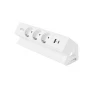 Мебельная розетка BASCO, 3хSHUKO, USB A+C, кабель 1.5 м, белый