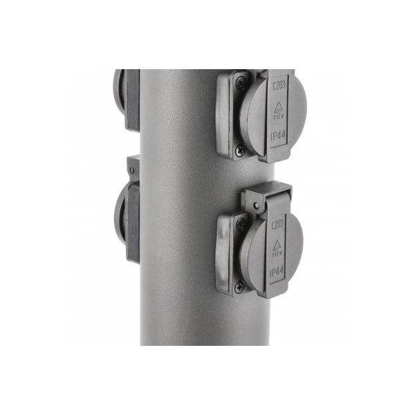 Стовпчик садовий GTV CORTA-P 36, IP54, 4*розетки Schucko, max.3500W, графіт (OS-CORP36G-30)
