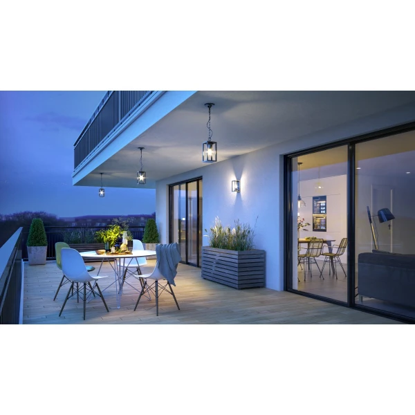 Светильник садовый подвесной VENTANA, E27, IP54, макс. 20 Вт, черный