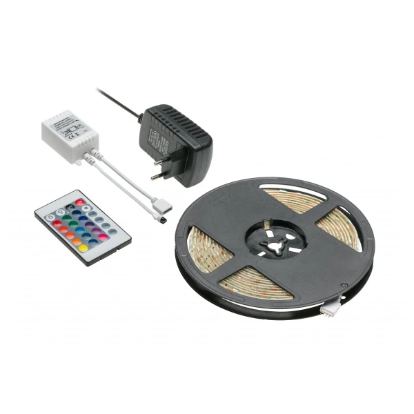 Набір LED Стрічка GTV RGB 5м 150LED 25w, контролер IR 24 keys, блок живлення 12V 25W, IP20