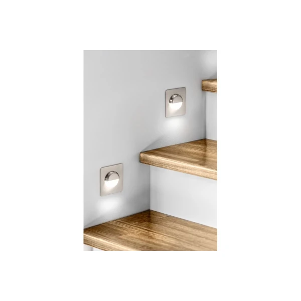 Світильник сходовий GTV LED ESCADA 0,8W, 4000K, DC 12V, IP20, квадратний, закритий