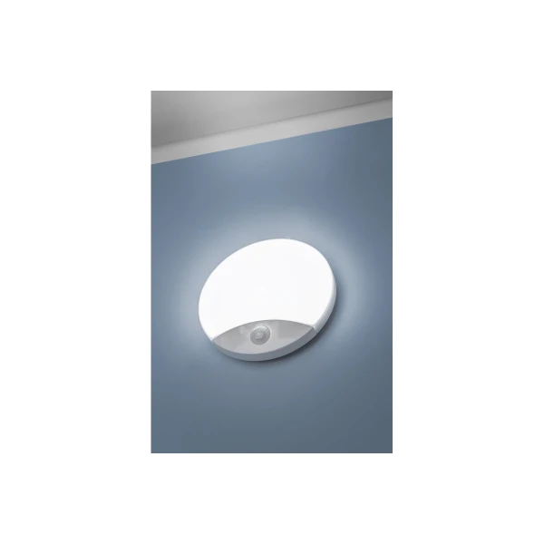 Світильник GTV LOGOS з датчиком руху, 16W, 4000K, IP44, 360*, білий корпус (LD-LOG16W-LED)