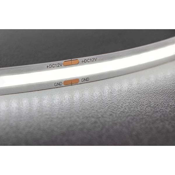 Стрічка GTV COB 12V, 480LED/m, 8mm, 10W/m, 800lm/W, 4000K, 5м