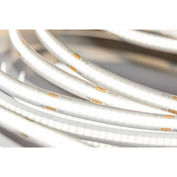 Стрічка GTV COB 12V, 480LED/m, 8mm, 10W/m, 800lm/W, 4000K, 5м