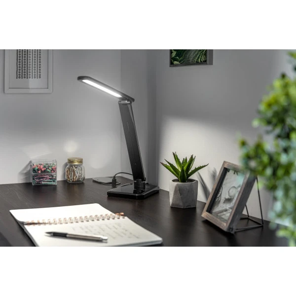 Настільна лампа GTV HIKARI LED, 6W, CCT, чорна, працює від power bank (LB-HIK6WCCT-10)