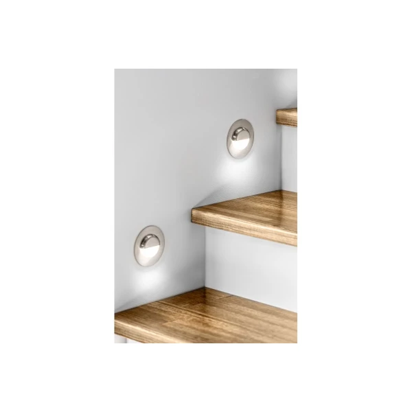 Світильник сходовий GTV LED ESCADA 0,8W, 4000K, DC 12V, IP20, круглий, закритий