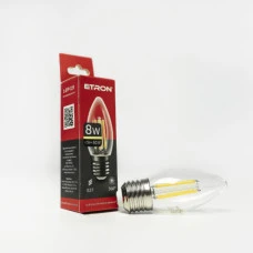 LED лампа ETRON Filament 1-EFP-119 C37 E27 8W 3000K