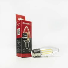 Светодиодная лампа ETRON Filament 1-EFP-124 C37 E27 6W 4200K