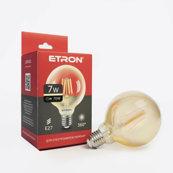 Лампа світлодіодна ETRON Filament Power 1-EFP-161 G95 E27 7W