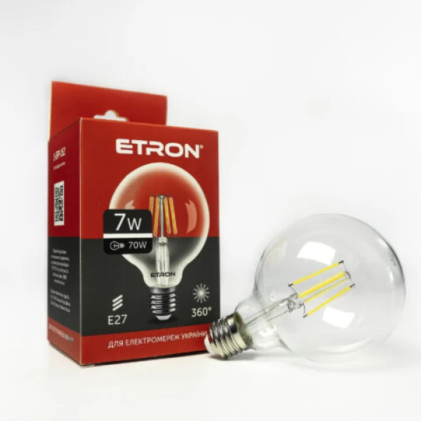 LED лампа ETRON Filament 1-EFP-162 G95 E27 7W 4200K
