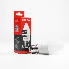 Лампа світлодіодна ETRON Light Power 1-ELP-030 C37 4W 4200K 220V E27
