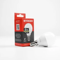 Лампа світлодіодна ETRON Light Power 1-ELP-043 G45 8W 3000K 220V E14