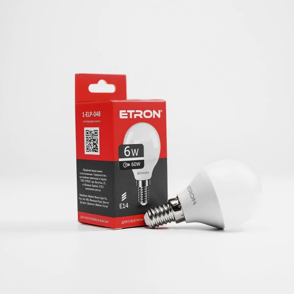 Лампа світлодіодна ETRON Light Power 1-ELP-048 G45 6W 4200K 220V E14