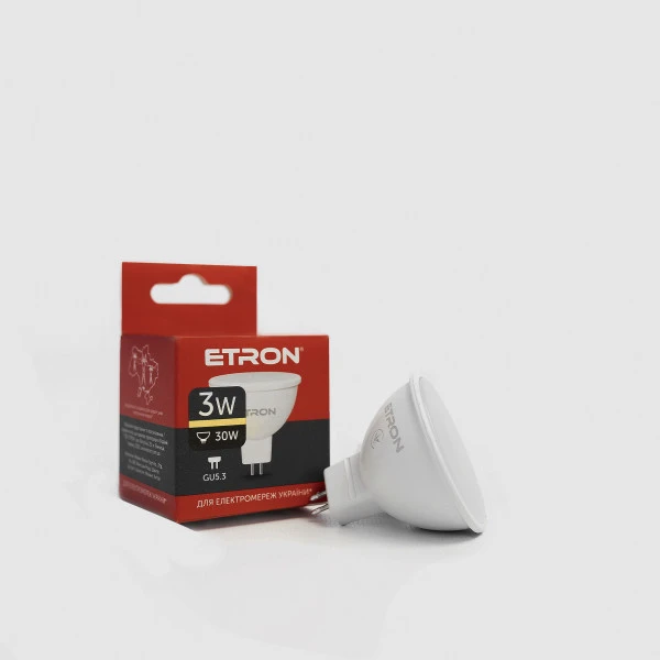 Лампа світлодіодна ETRON Light Power 1-ELP-063 MR16 3W 3000K 220V GU5.3