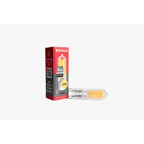 Світлодіодна лампа ETRON Light 1-ELP-084 Скло G9 4W 4200K 220V