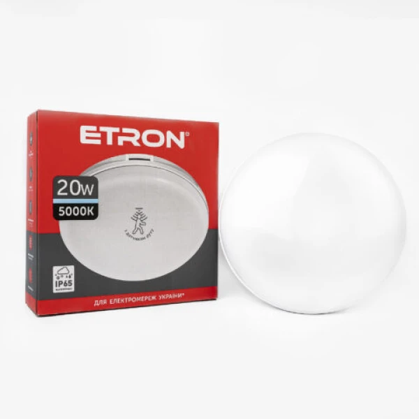 Світлодіодний світильник з датчиком руху Etron 20W IP65 5000К circle