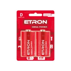 Батарейки комплект ETRON Mega Power D (LR20) 2 шт.