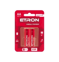 Батарейки комплект ETRON Mega Power AA (LR6) 2 шт.