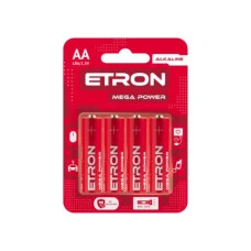 Батарейки комплект ETRON Mega Power AA (LR6) 4 шт.