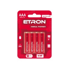 Батарейки комплект ETRON Mega Power AAA (LR03) 4 шт.