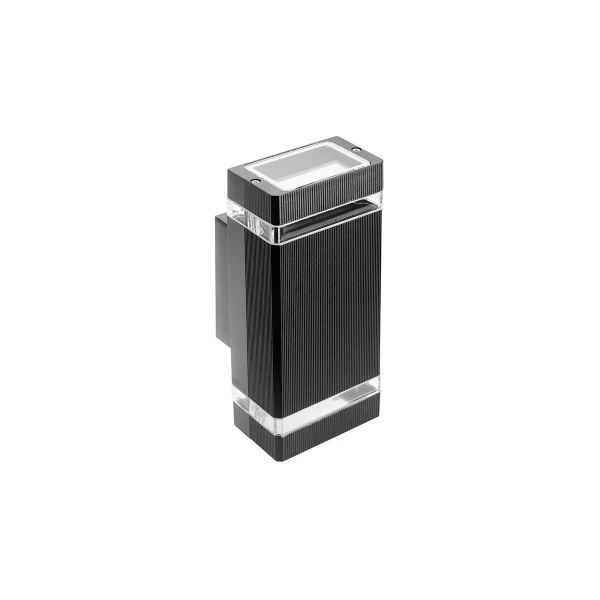 Светильник фасадный GTV NESSA двойной, GU10, MAX.50W, IP54, чёрный