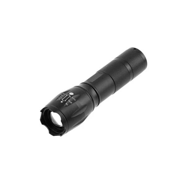 Ліхтарик кишеньковий GTV SOS Zoom на батарейках 3xAAA, 5Вт, 6400K, 200м, IP44, чорний