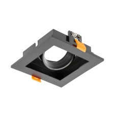 Корпус светильника точечного RUBIO, 102x102 мм, IP20, PC, квадратный, черный