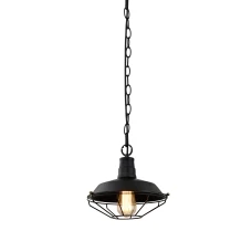 Підвісний світильник GTV decor LARS, E27, IP20, d26cm, чорний (OS-LARS-10-DEC)