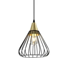 Підвісний світильник GTV decor TESS, E27, IP20, d24cm, чорний/золотий (OS-TESS-11-DEC)