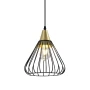 Підвісний світильник GTV decor TESS, E27, IP20, d24cm, чорний/золотий (OS-TESS-11-DEC)
