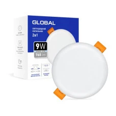 Точковий врізний-накладний LED-світильник GLOBAL SP 2in1 9W, 4100K (circle) Точковий врізний-накладний LED-світильник GLOBAL SP 2in1 9W, 4100K (circle)