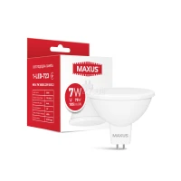 Лампа світлодіодна Maxus 1-LED-723 MR16 7W 3000K GU5.3