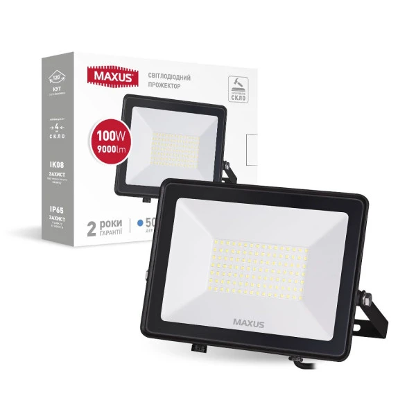 Світлодіодний прожектор MAXUS FL-04 100W, 5000K