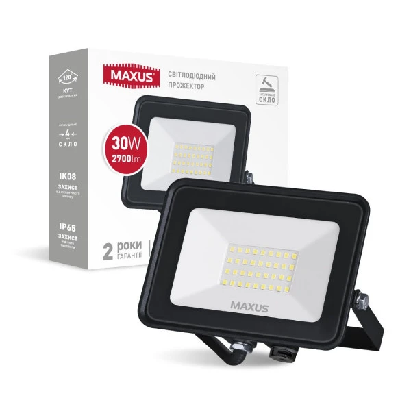 Світлодіодний прожектор MAXUS FL-04 30W, 5000K
