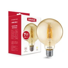 Лампа світлодіодна філаментна G95 FM 7W 2700K 220V E27 Golden