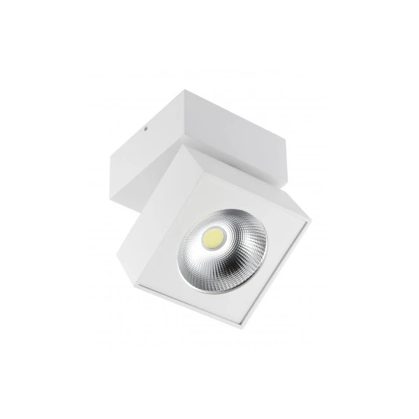 Світильник GTV LED BIANCO, 15W, IP20, 4000K, 104х101х101, квадрат, білий, з нахилом (LD-BNC15WKB-NB)