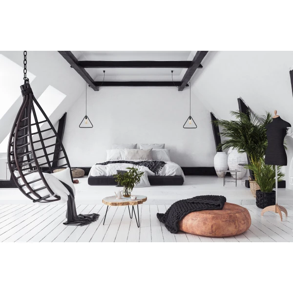 Підвісний світильник GTV decor GIJA, E27, max.40W, IP20, чорний (OS-GI-E27-10-DEC)