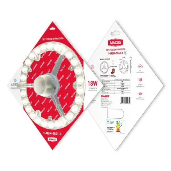 Светодиодный модуль 1-MLM-1841-C MAXUS Led Module 18W 4100K Circle