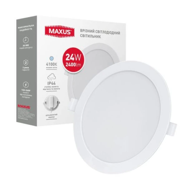 Точечный LED-светильник врезной 1-RDL-2441-IP MAXUS RDL 24W 4100K IP44