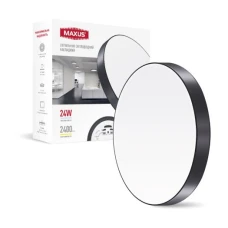 Светильник светодиодный 1-MSP-2441-SLB MAXUS SP Ceiling 24W 4100K Circle Slim Black