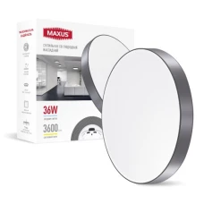 Светильник светодиодный 1-MSP-3641-SLG MAXUS SP Ceiling 36W 4100K Circle Slim Gray