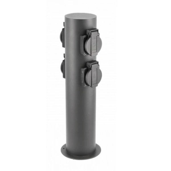 Стовпчик садовий GTV CORTA-P 36, IP54, 4*розетки Schucko, max.3500W, графіт (OS-CORP36G-30)