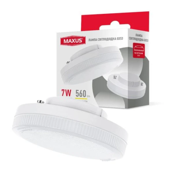 Лампа светодиодная MAXUS GX53 7W 4100K (1-GX53-7W)