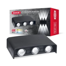 Світильник світлодіодний накладний MAXUS MWL 6W 3CCT IP65 BL Square